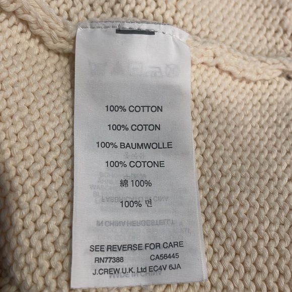 J. Crew Sweater Neutral Creamy Winter Fall S Small Long Sleeve Knit Drape Front - Picture 7 of 10